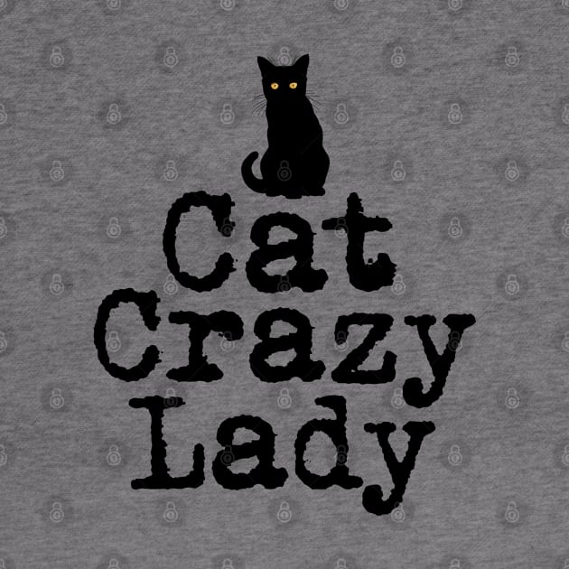 Cat Crazy Lady in Black Cat Silhouette by CarleahUnique